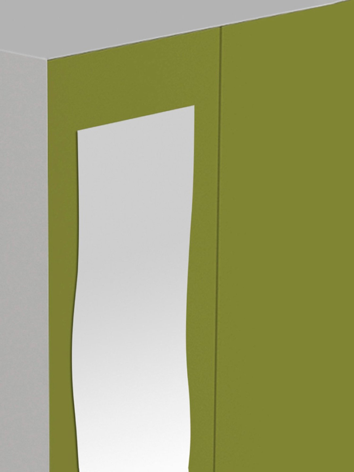 Godrej Interio Slimline 2-Door Steel Almirah, Tex Green Leaf (1-Year Warranty, 1 Locker, 1 Drawer)