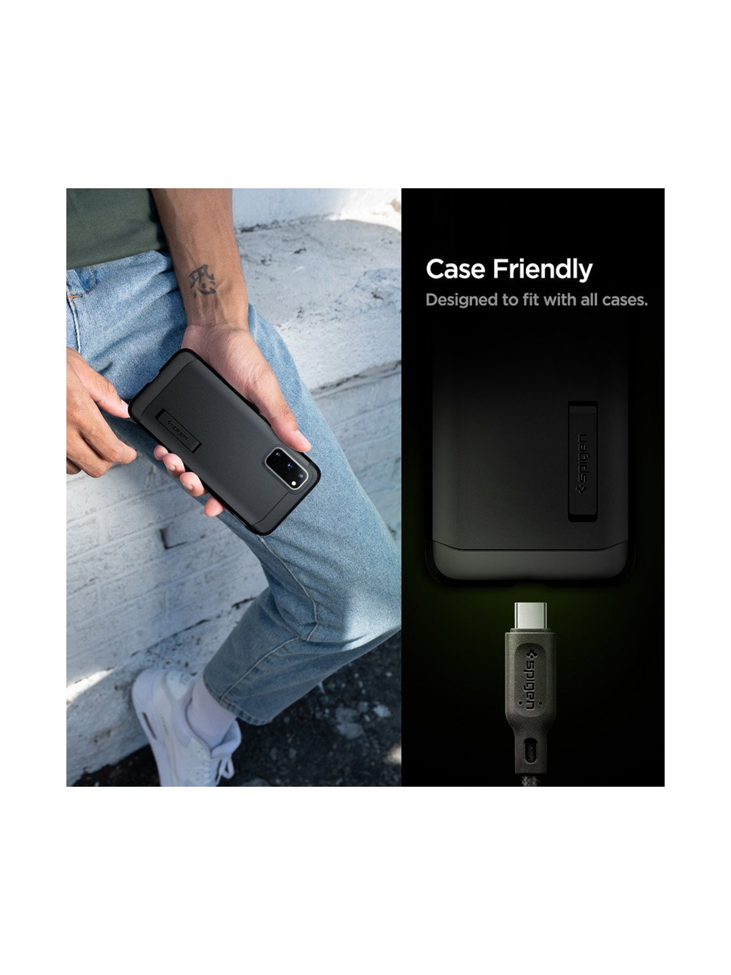 Spigen Essential C11C1 USB-C to USB-C 2.0 Cable (1.5m) - Gunmetal