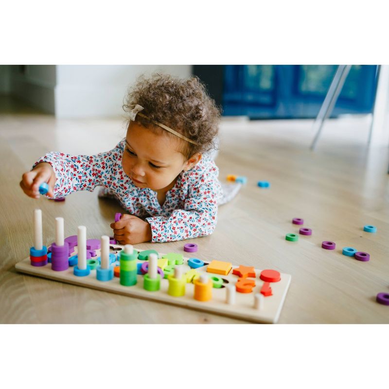 Chuckle & Roar Montessori Shapes & Numbers Learning Puzzle 76pc