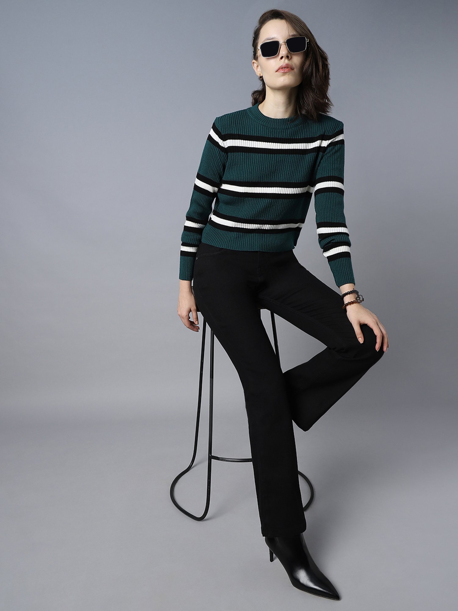 High Star Multicolor Striped Sweater