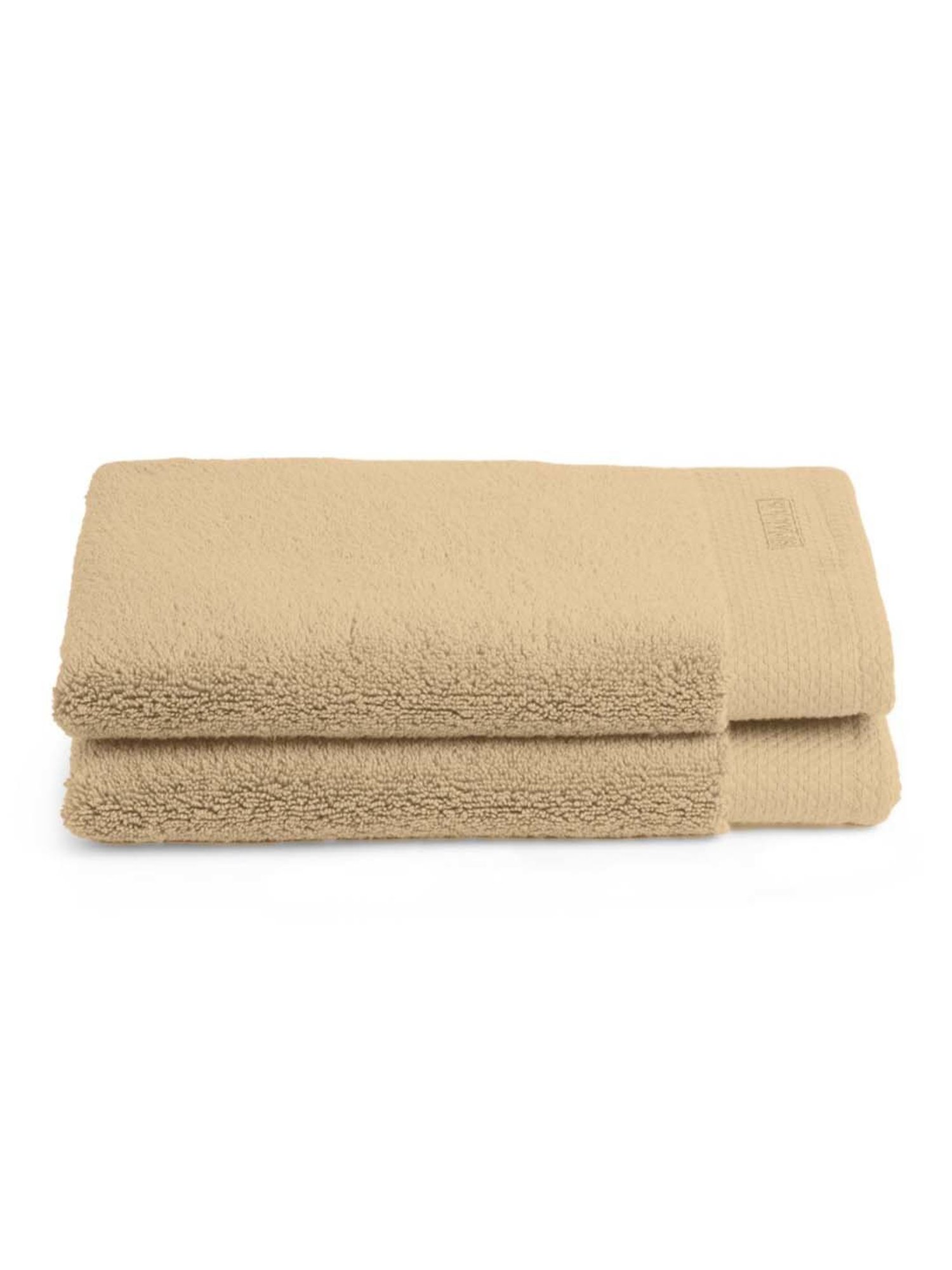 Spaces Luxury Beige Egyptian Cotton 670 GSM Hand Towel - Set of 2