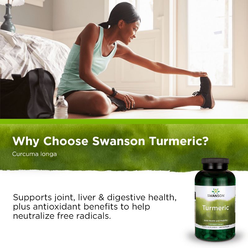 Swanson Turmeric Root Capsules, 1.44 g, 120 Count