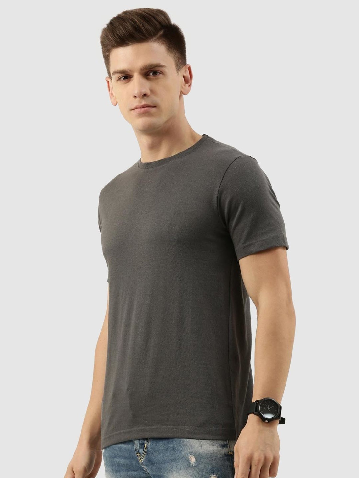 Bene Kleed Grey Regular Fit T-Shirt
