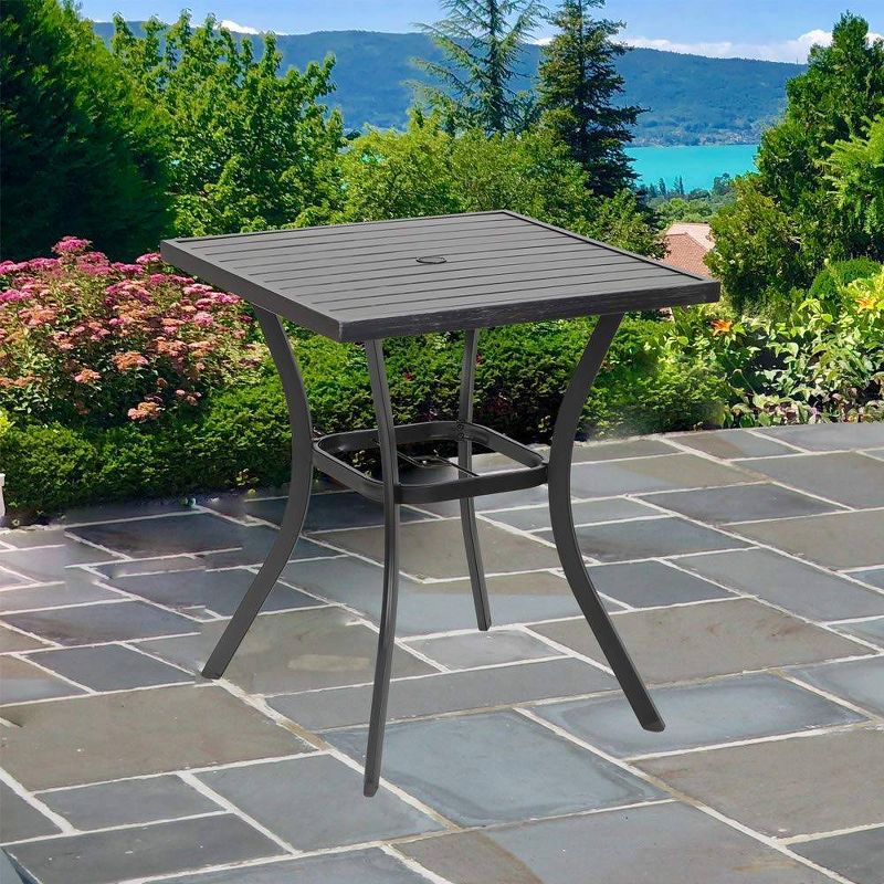 31" Square Bar Table with Umbrella Hole - Captiva Designs