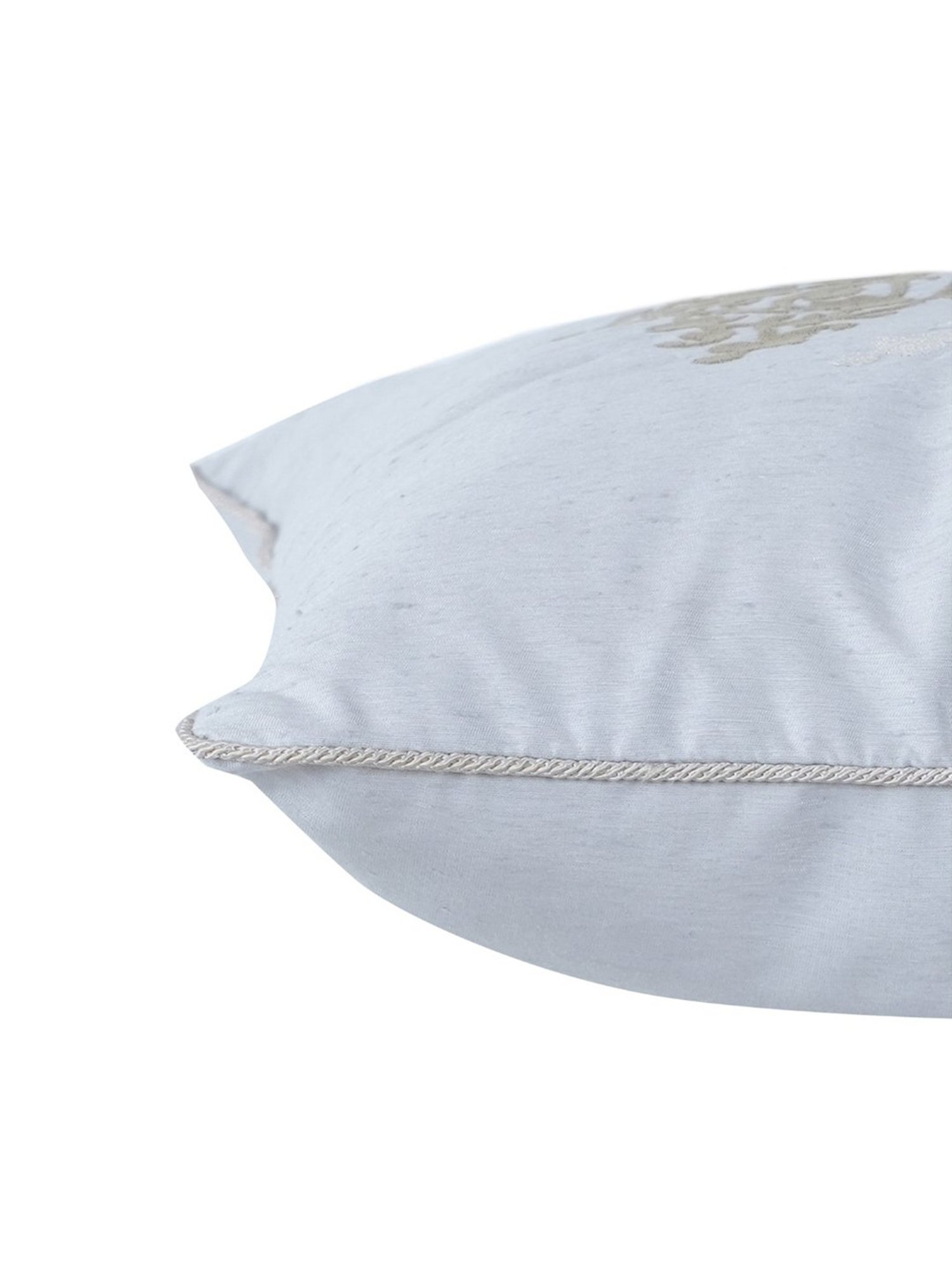 Maspar Embroidery Beige Viscose 45 L x 45 W cm Cushion Cover