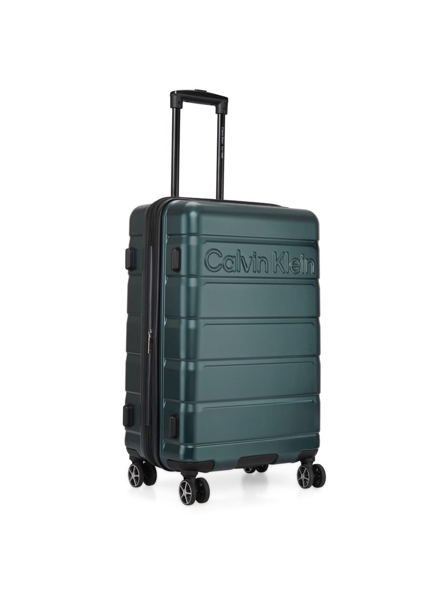 Calvin Klein Ridge-Line Pearlized Sage Textured Hard Cabin Trolley Bag - 66 cm