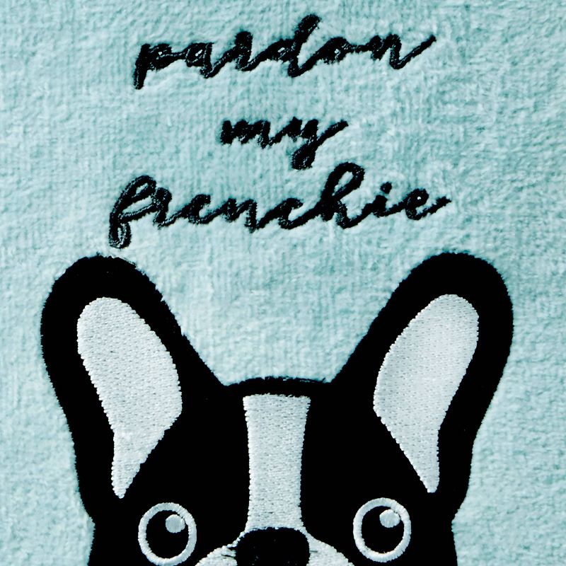 2pk Pardon My Frenchie Hand Towel Set Aqua - SKL Home