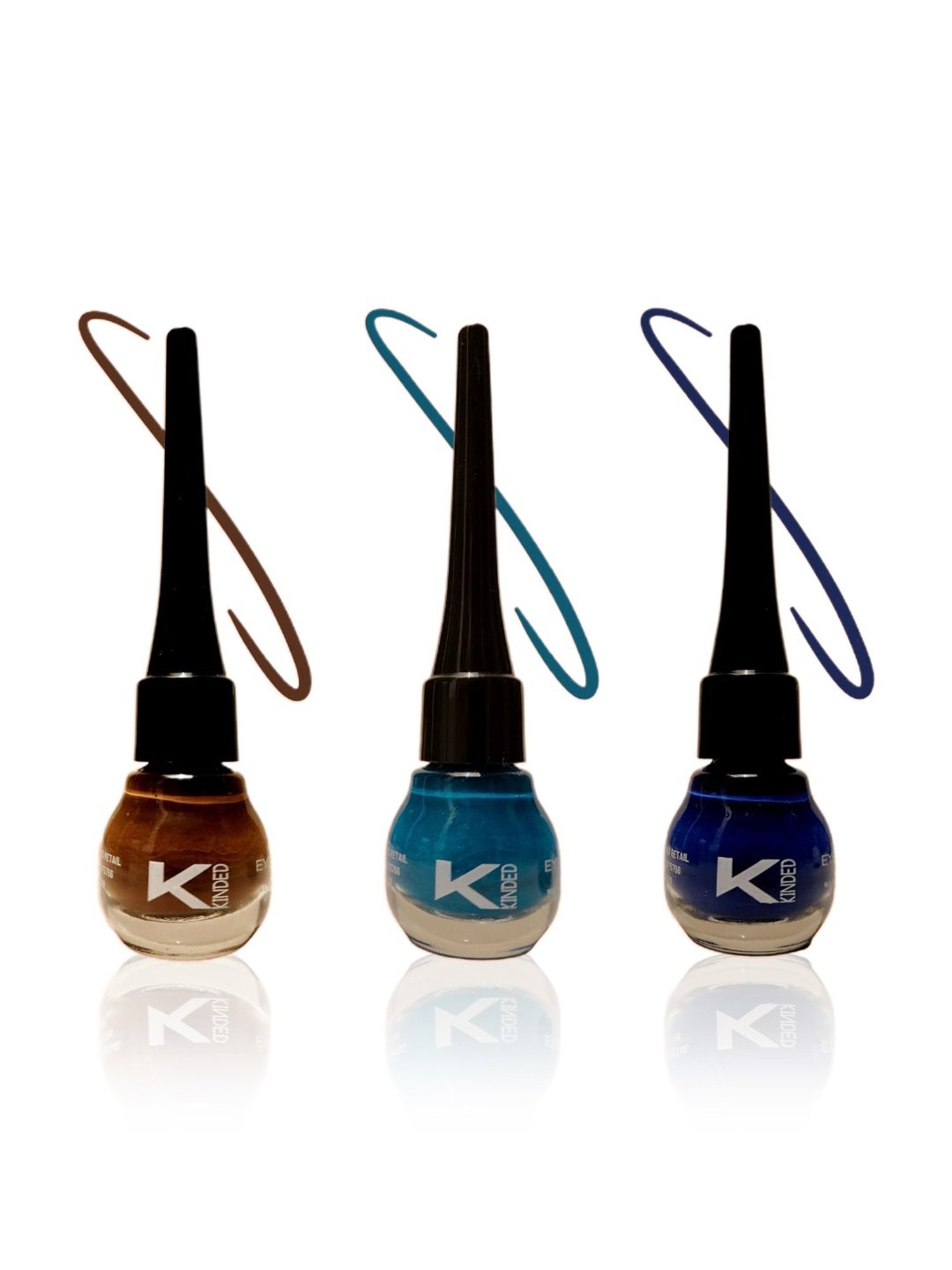 KINDED Liquid Eye Liner Golden Glaze & Greyish Silver Combo