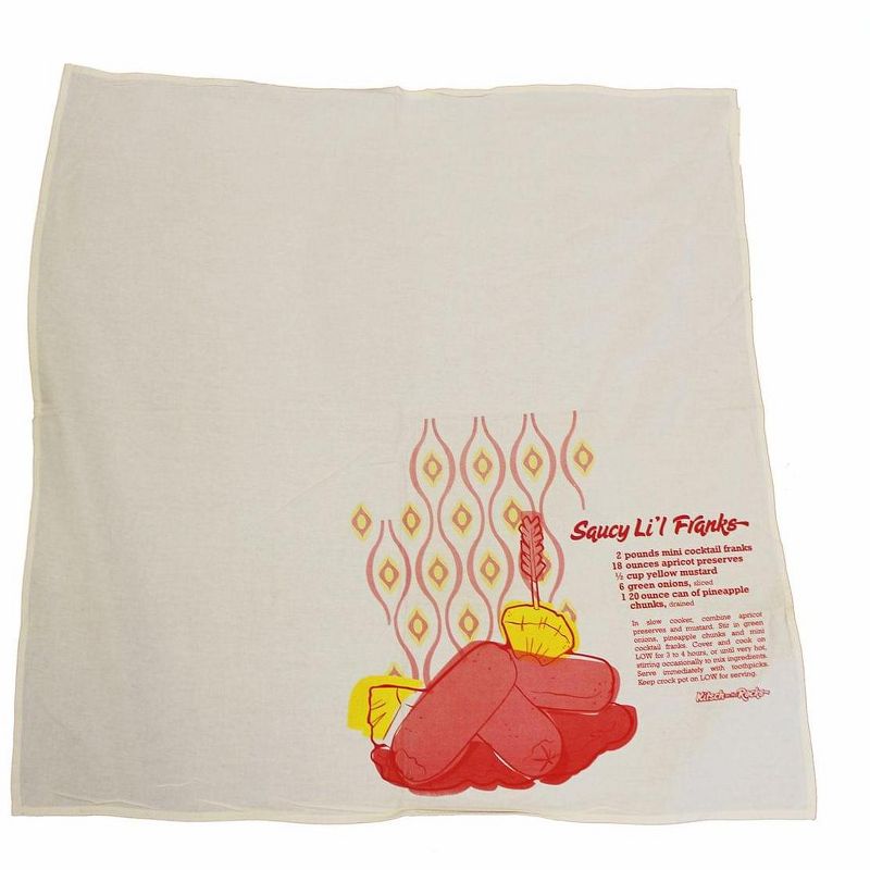 Crowded Coop, LLC Flour Sack 30"x30" Kitchen Towel - Saucy Li"l Franks