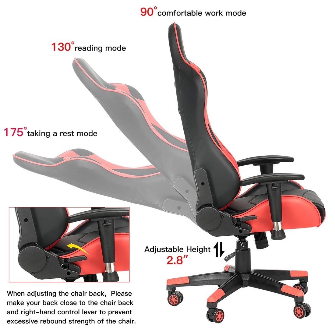 Adjustable Backrest Office Gamimg Chairs