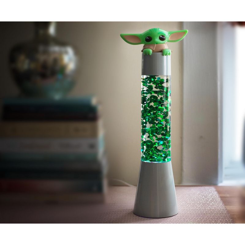 Robe Factory LLC Star Wars: The Mandalorian, The Child 14-Inch 3D Top Glitter Motion Lamp Light