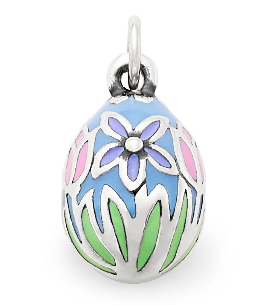 James Avery Enamel Floral Egg Charm