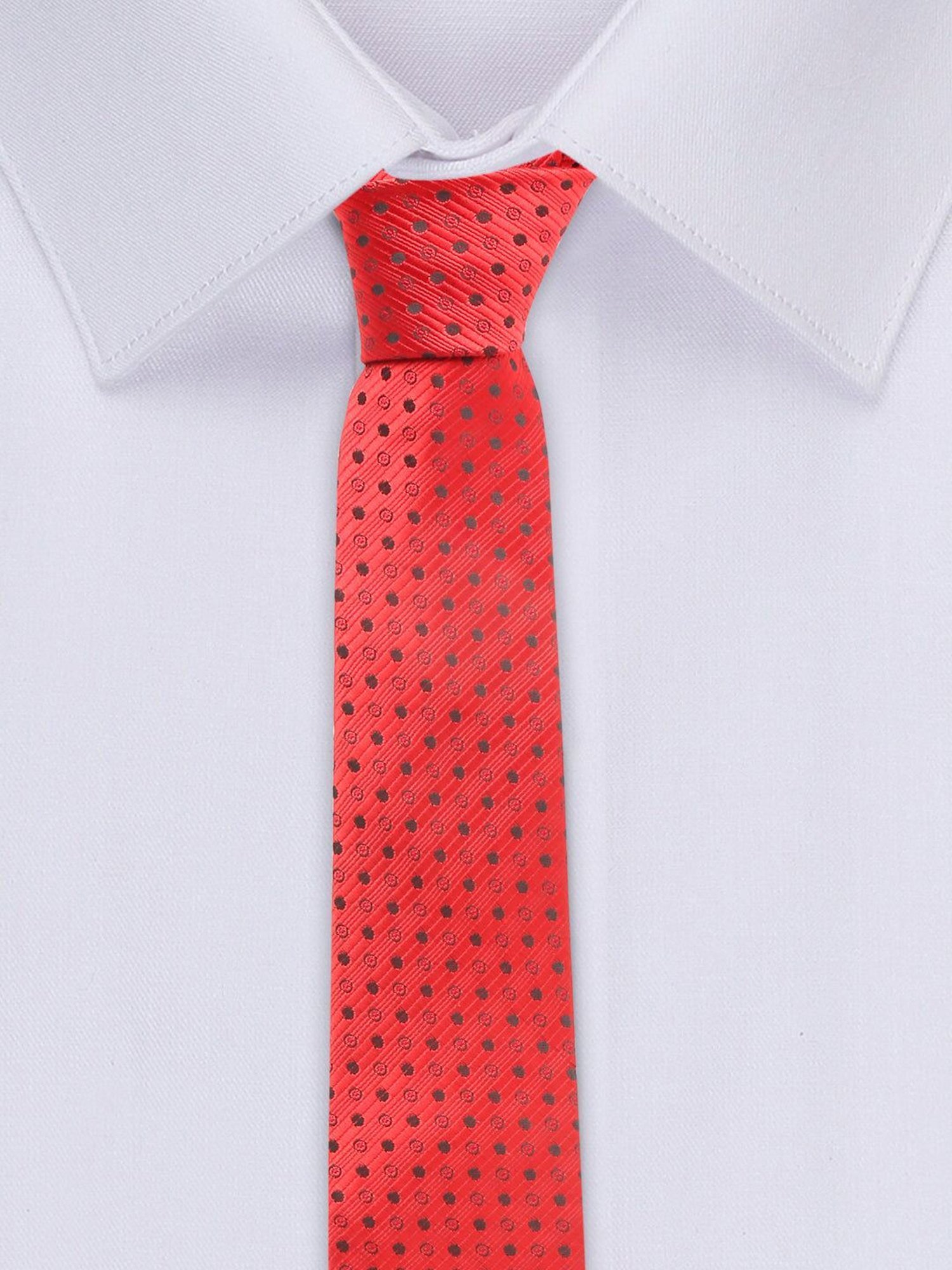 Louis Stitch Red Embroidered Necktie Gift Set - Set of 3