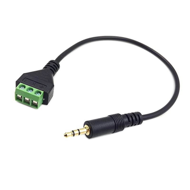 35mm18inch Stereo Audio Balanced Male Jack to AV 3Screw Video Balun Terminal Adapter Connector Cable 30cm35mm M3pin
