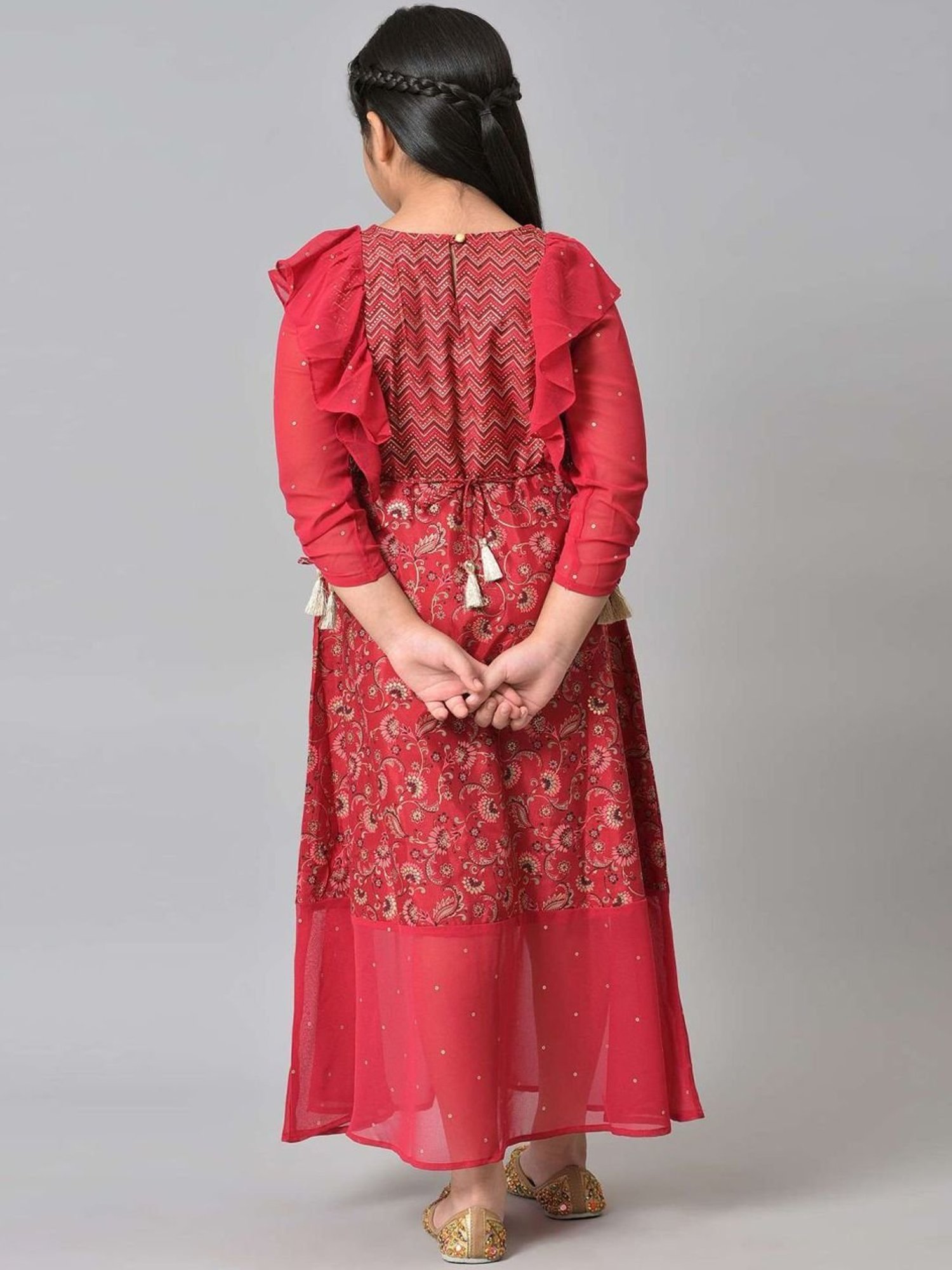 Aurelia Kids Pink Floral Print Dress