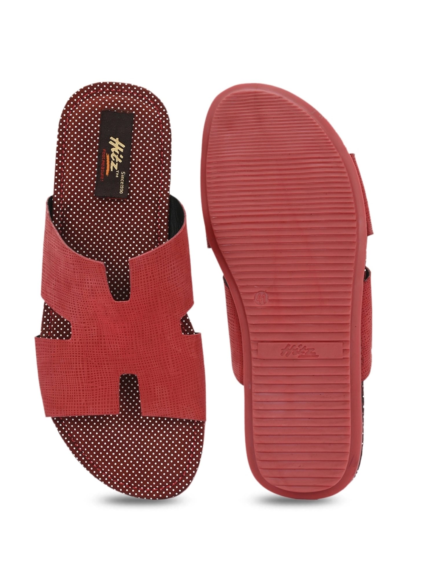 Hitz Men's Red Casual Sandals