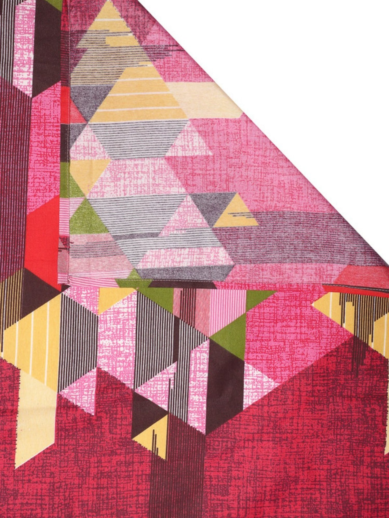 Dhrohar Printed Peach Cotton 180 TC Double Bedsheet with 2 Pillow covers