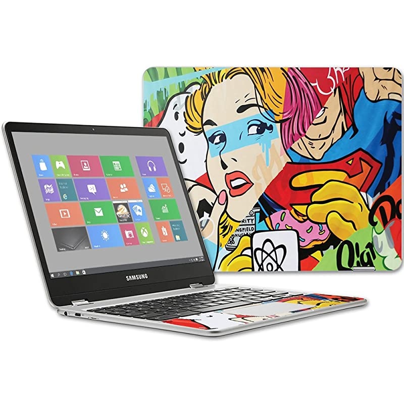 Skin Compatible with Samsung Chromebook Plus 12.3"(2017 - Cartoon Mania | Protective, Durable, and Unique Vinyl wrap Cover | Easy to Apply, Remove, and Change Styles | Made in The USA