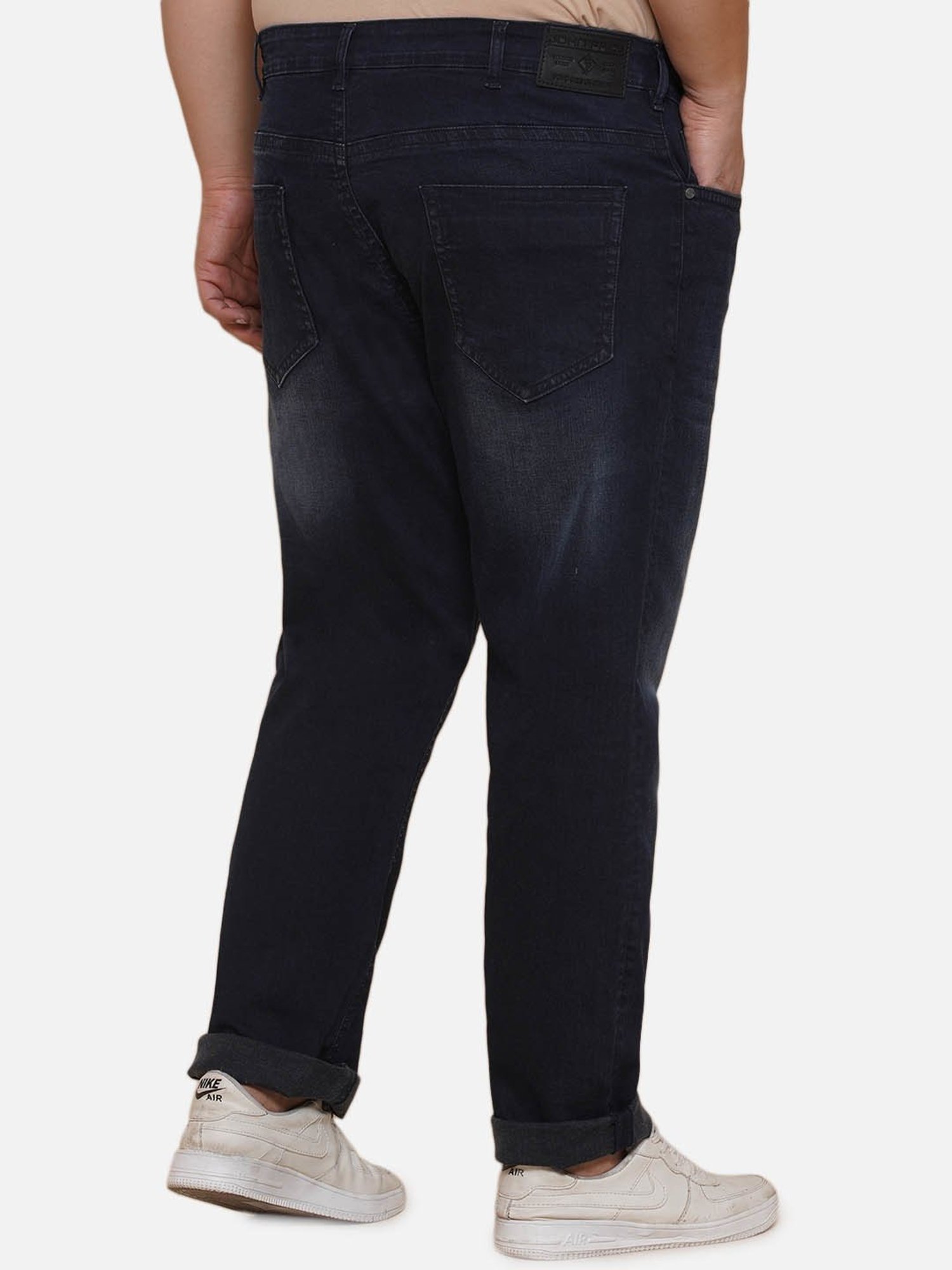 John Pride Blue Regular Fit Plus Size Stretchable Jeans