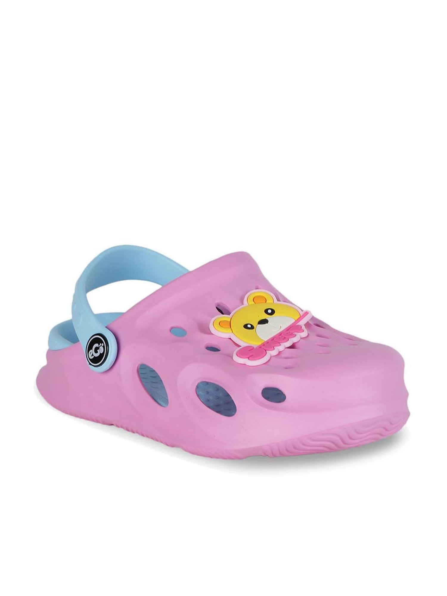 Passion Petals Kids Pink Sling Back Clogs