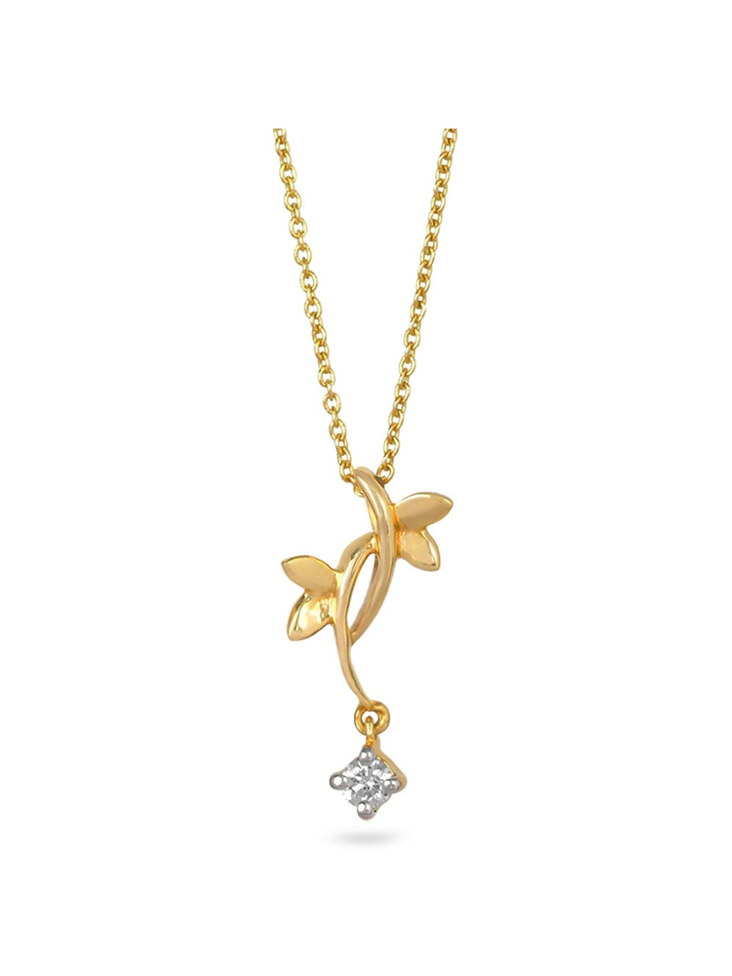 Joyalukkas 18k Gold & Diamond Pendant with Chain