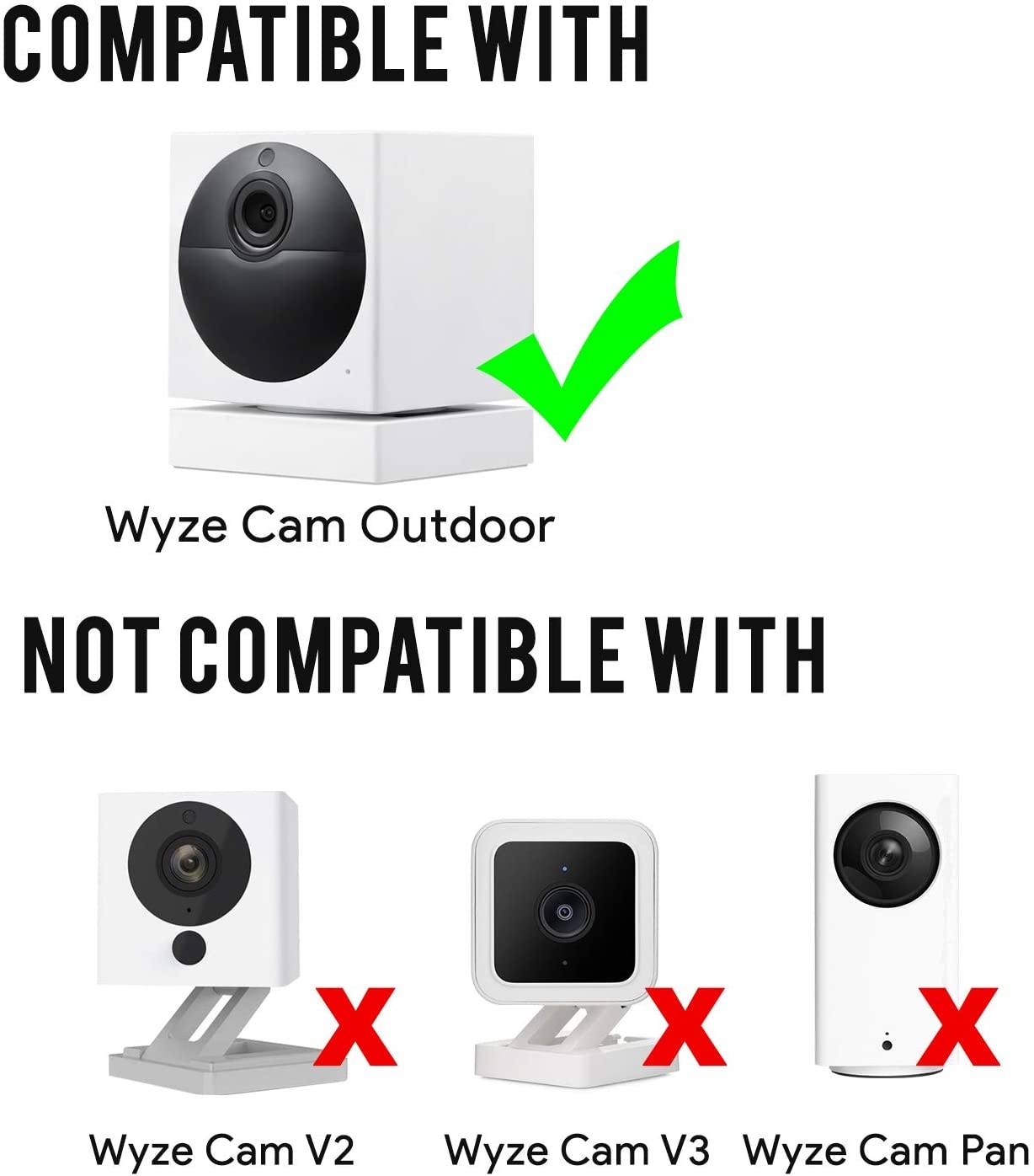 Wasserstein 25ft/7.6m Weatherproof Outdoor Charger for Wyze Cam Outdoor (Black) (NOT for Wyze Cam V2/V3/Pan) (Camera NOT Included)