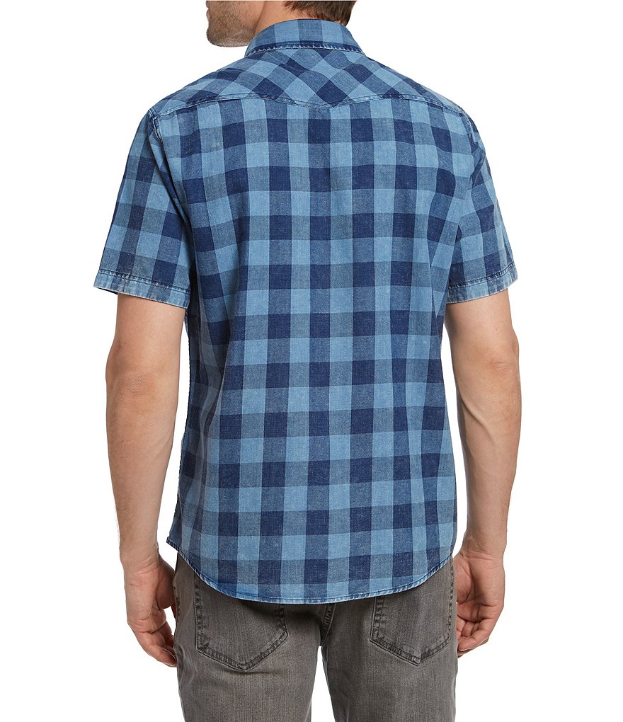 Flag and Anthem Mclennan Vintage Short-Sleeve Plaid Snap-Front Shirt