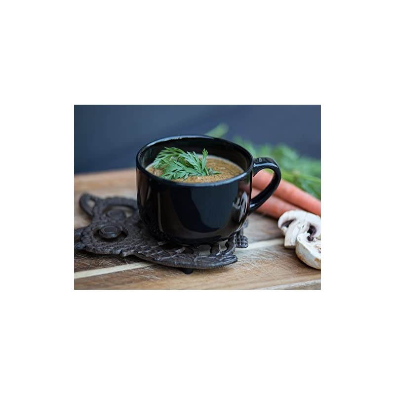 Iron Owl Trivet - Decorative Trivet For Kitchen Counter or Dining Table Vintage, Rustic, Artisan Design - 7.75X6" - With Rubber Pegs/Feet - Recycled Metal