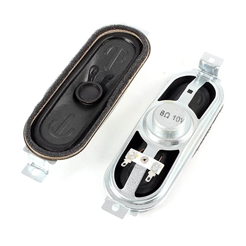 2 Pcs 45mm x 130mm Internal Magnet Speaker 8 Ohm 10W for Television