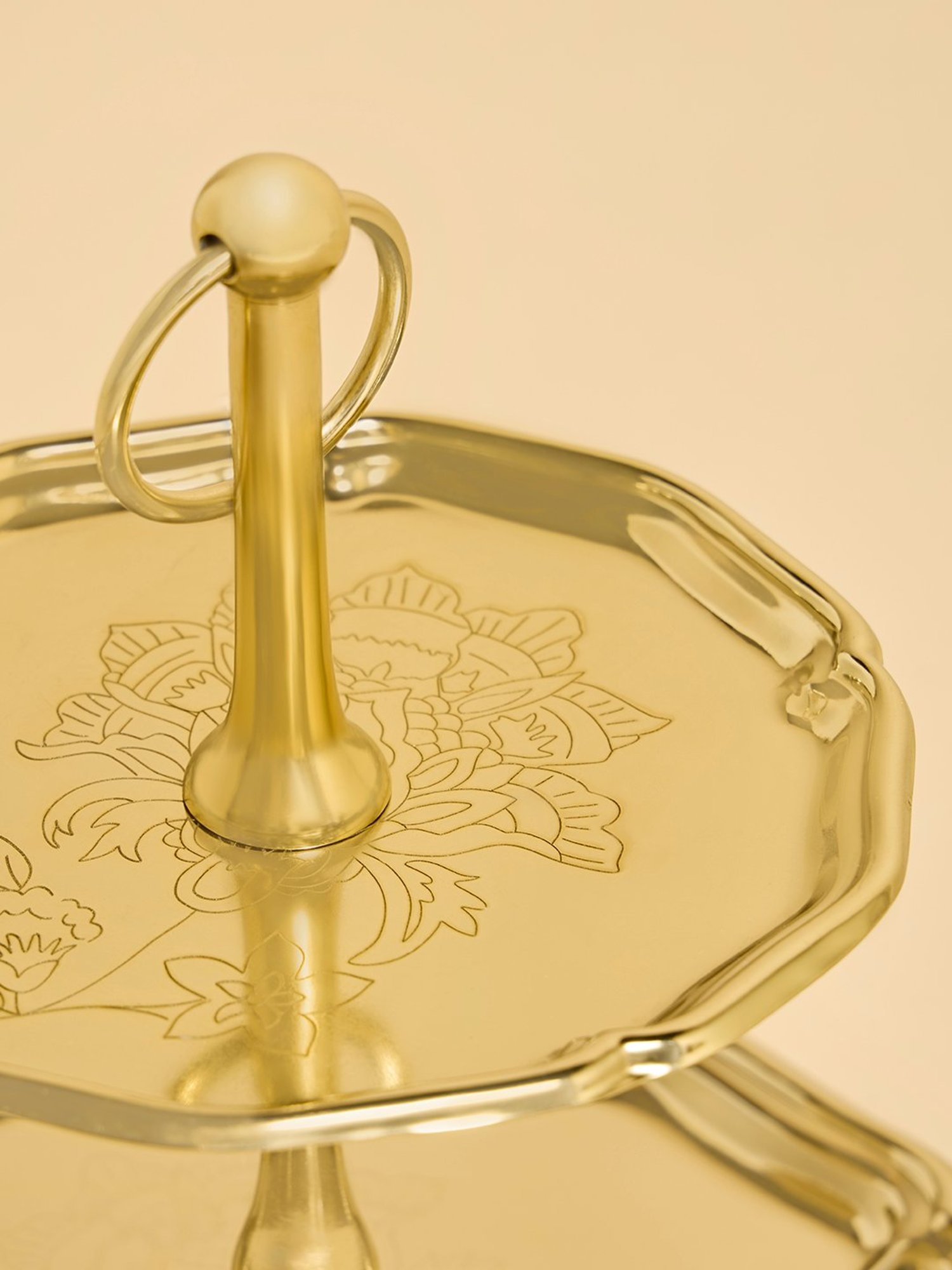 Westside Home Gold Two-Tier Cake Stand- Festive Season Gift