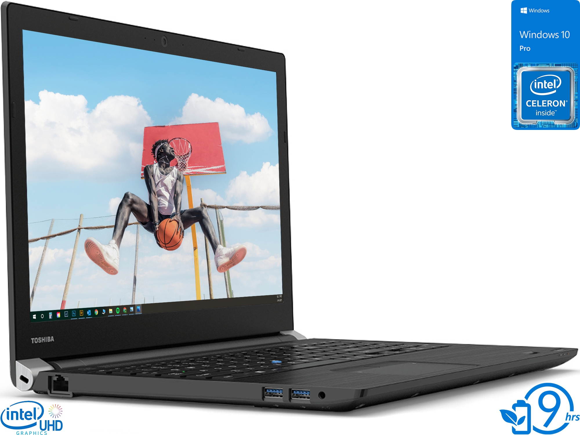 Toshiba Dynabook Tecra A50-F Notebook, 15.6" HD Display, Intel Celeron 4205U 1.80GHz, 32GB RAM, 256GB SSD, HDMI, VGA, Wi-Fi, Bluetooth, Windows 10 Pro Education