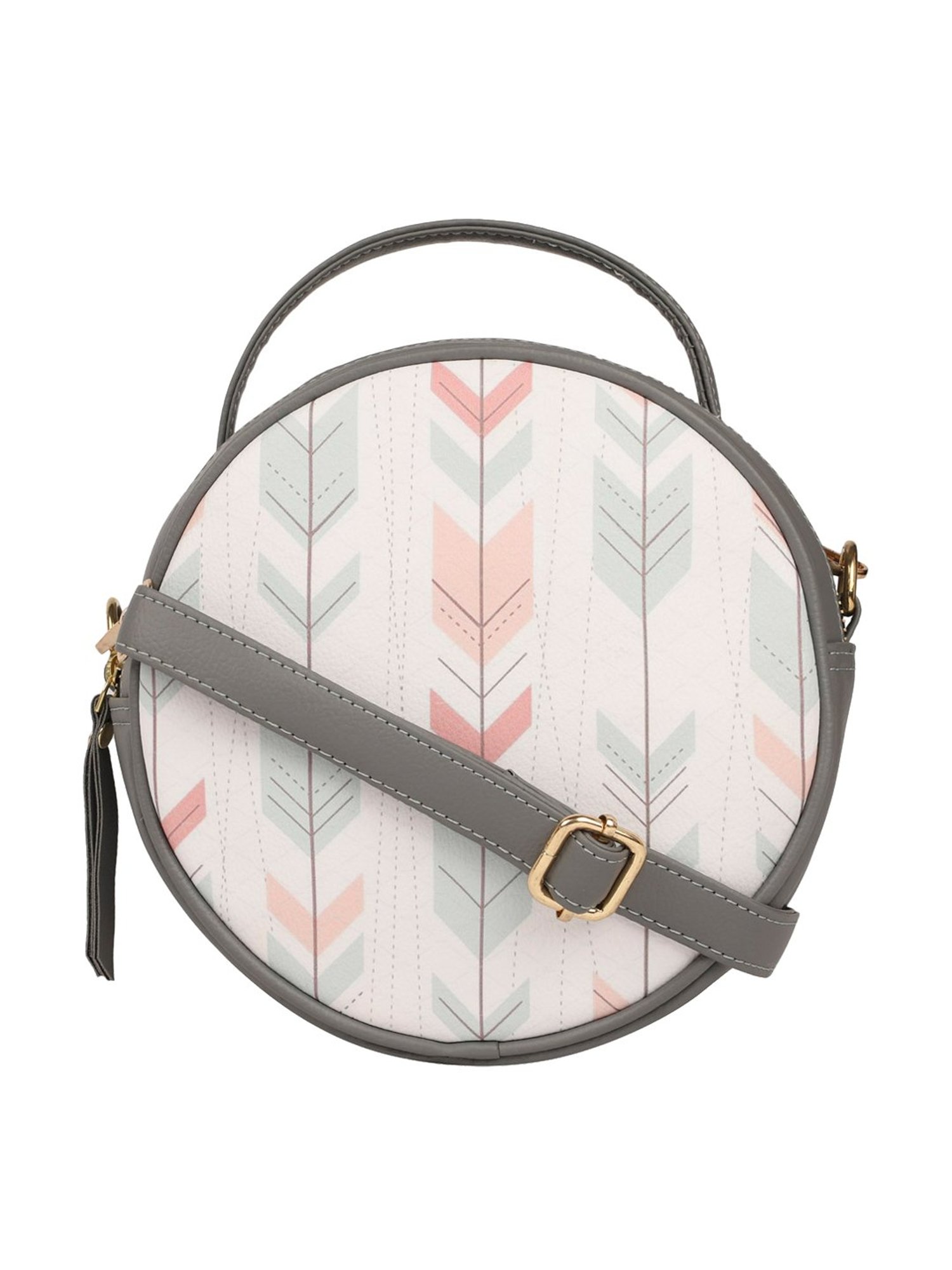 Bagsy Malone Grey Printed Medium Handbag