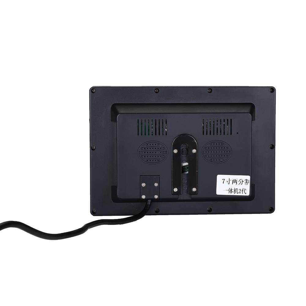 Dual Backup Camera with 7''  2 Split Monitor Kit, Front View/Rear-View Camera, Night Vision, Waterproof,49.3FT Cables for Trucks, RV, Trailer, Bus