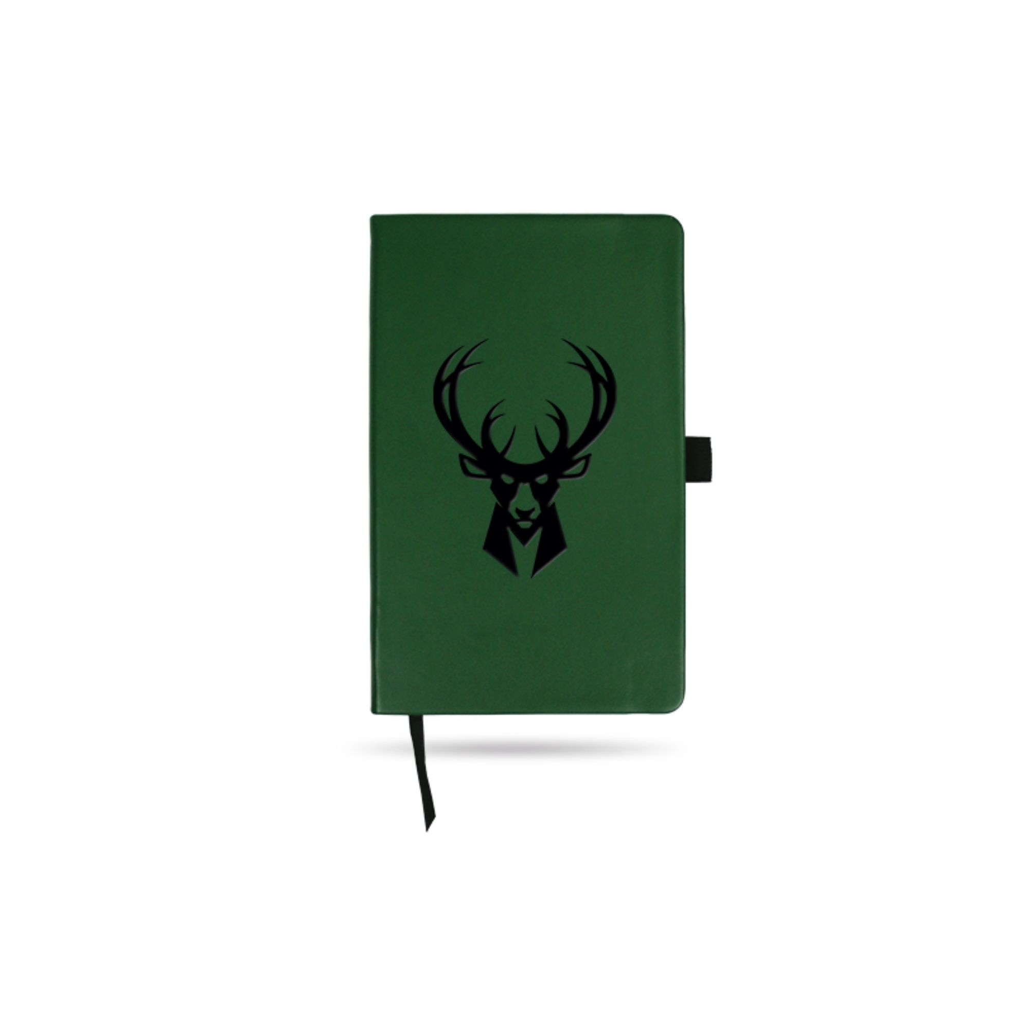 8.25" Green and Black Milwaukee Bucks Leather Notebook