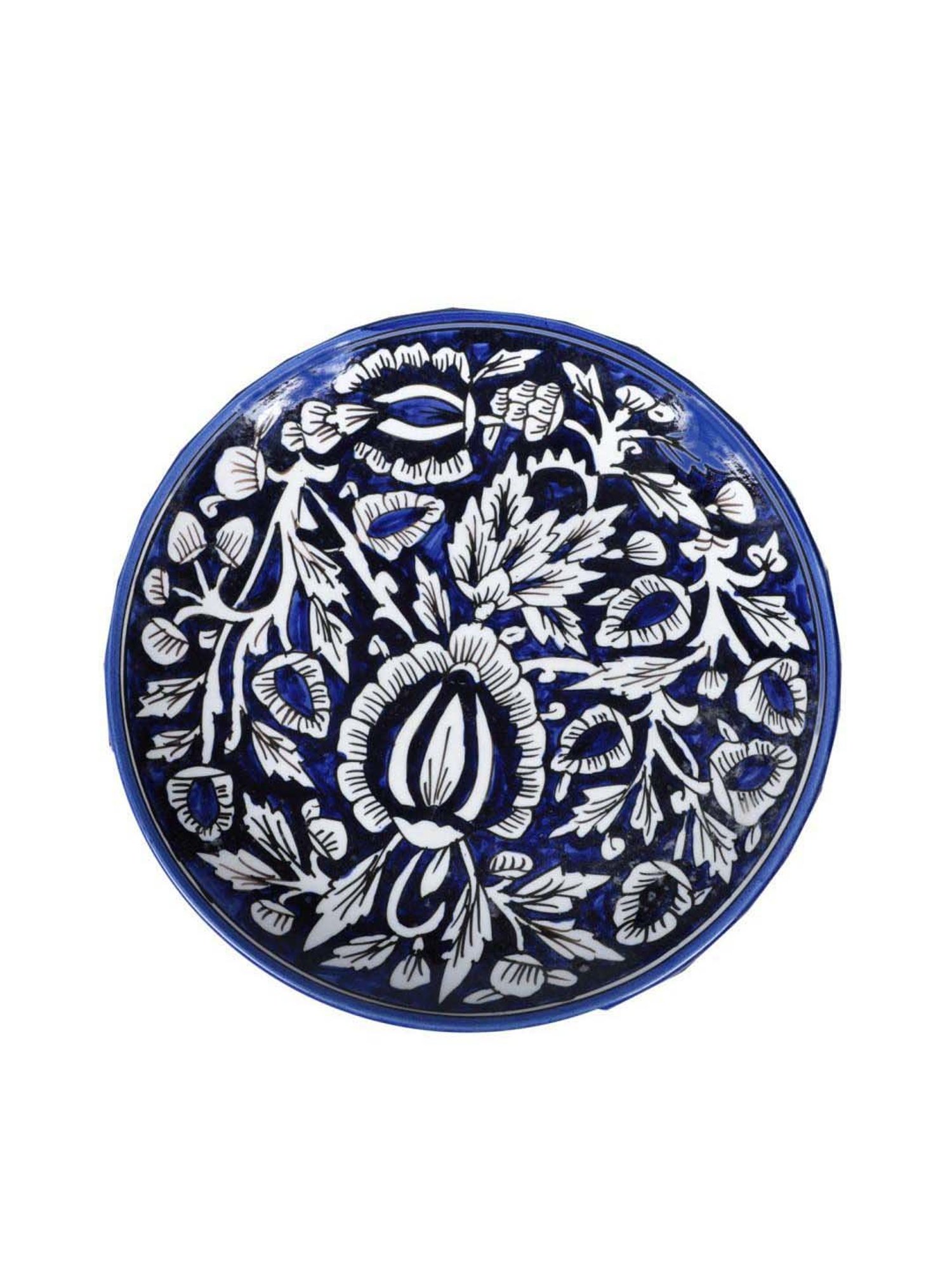 Artisans Rose Blue & White Decorative Wall Plates - Set of 2