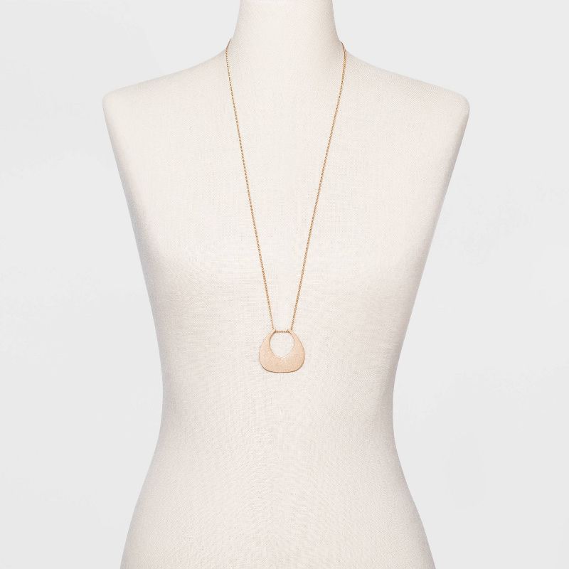 Worn Gold Pendant Necklace - Universal Thread™ Gold
