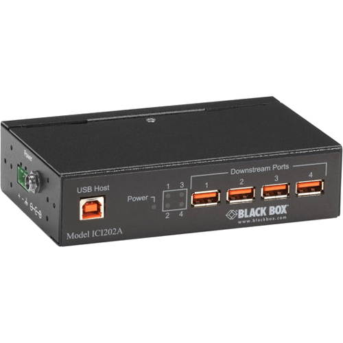 Black Box ICI202A Box Industrial-Grade Usb Hub, 4-Port With Isolation - Usb - External - 4 Usb Port(S) - 4 Usb 2.0 Port(S)