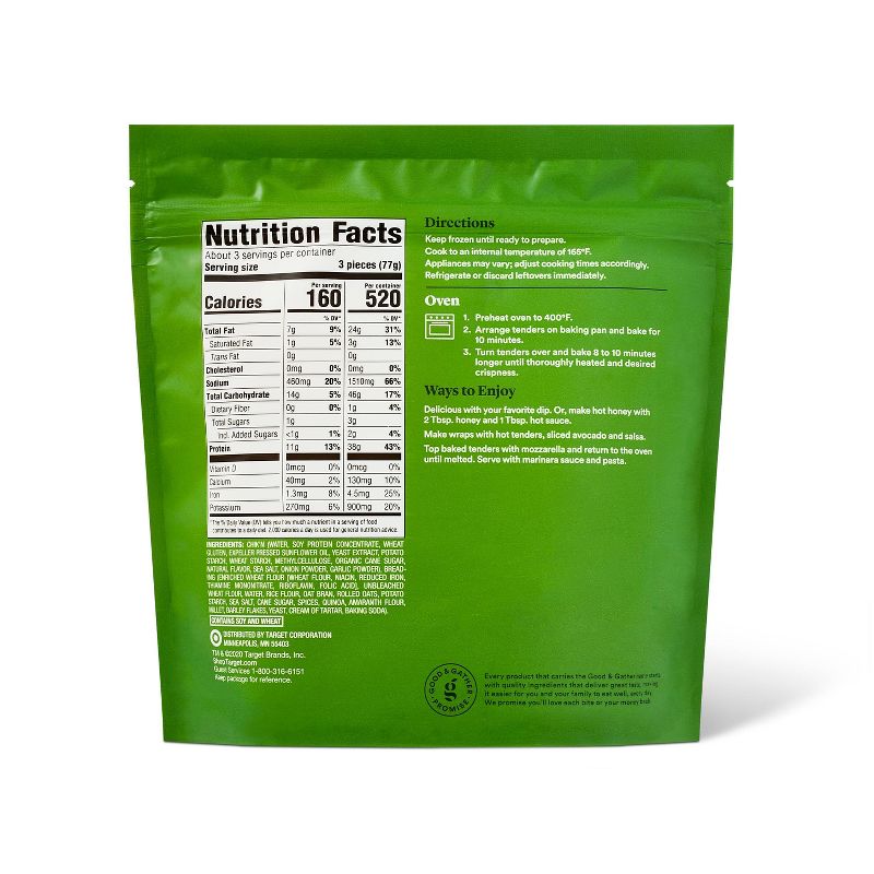 Frozen Plant Based Meatless Chick'n Tenders - 9oz - Good & Gather™