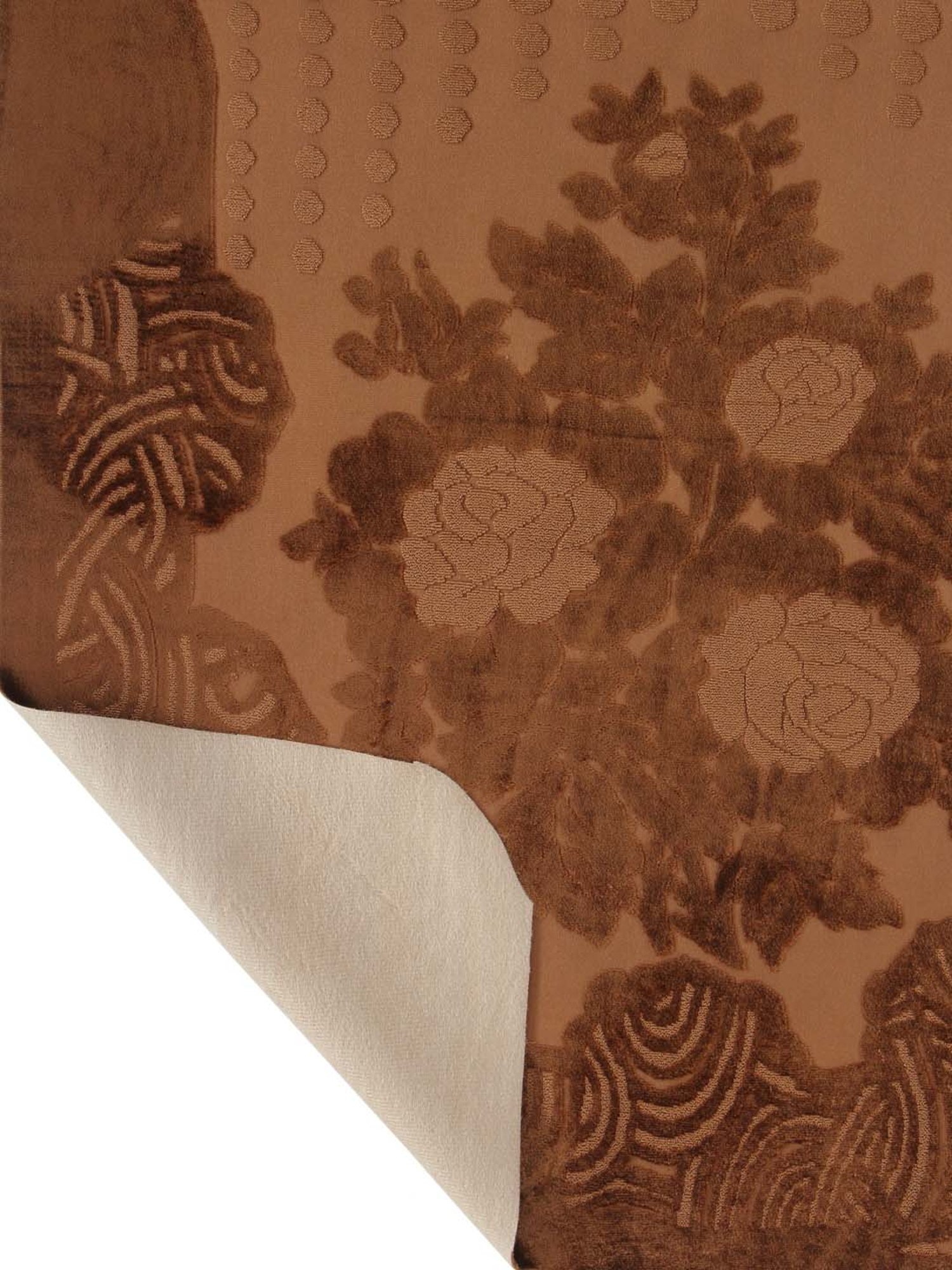 HOSTA HOMES Light Brown Polyester Sofa Cover With Arm Rest - Set of 16