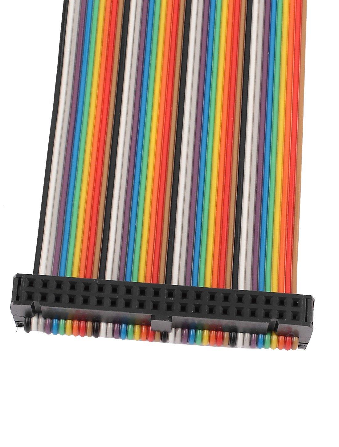 Uxcell a15040700ux0328 40 Pin 40 Way F/F Connector IDC Flat Rainbow Ribbo