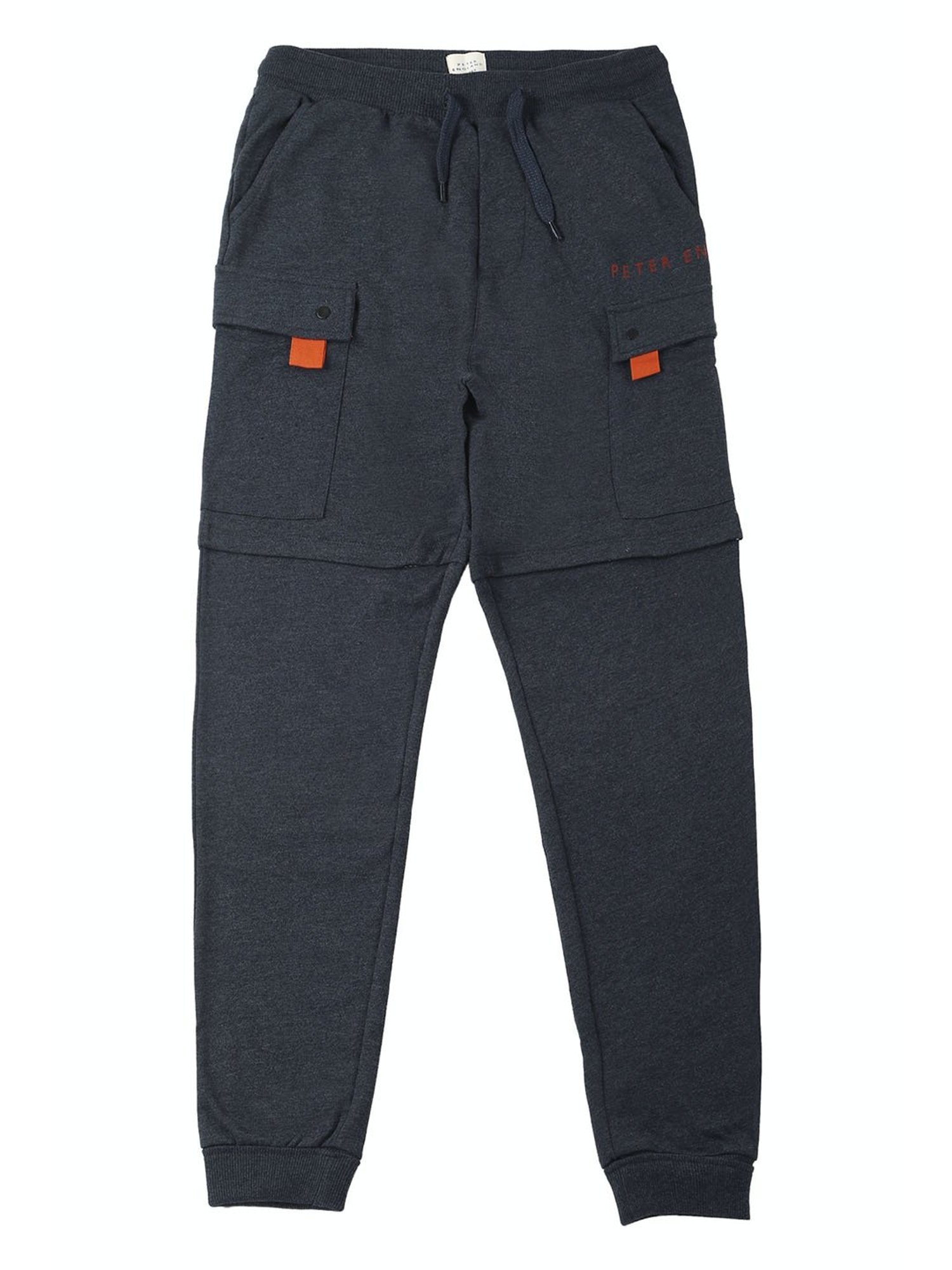 Peter England Boys Navy Textured Joggers
