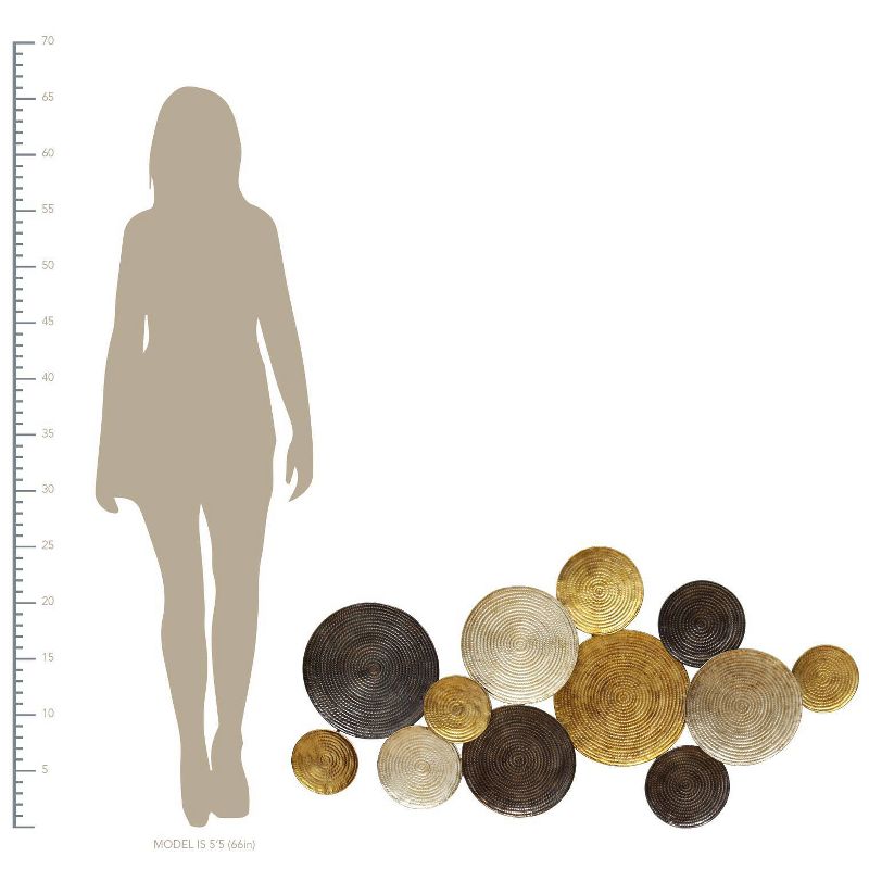 25.5" x 52.15" Multi Circles Wall Decor - Stratton Home Décor