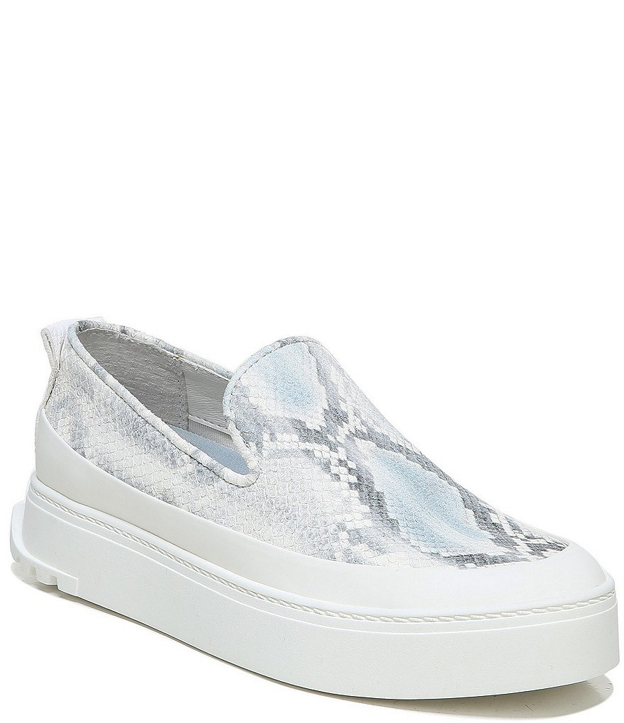 Sarto by Franco Sarto Debra2 Snake Print Leather Platform Slip Ons
