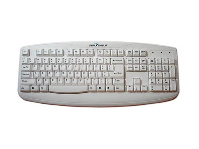 SEAL SHIELD Silver Storm STWK503 White Wired Keyboard
