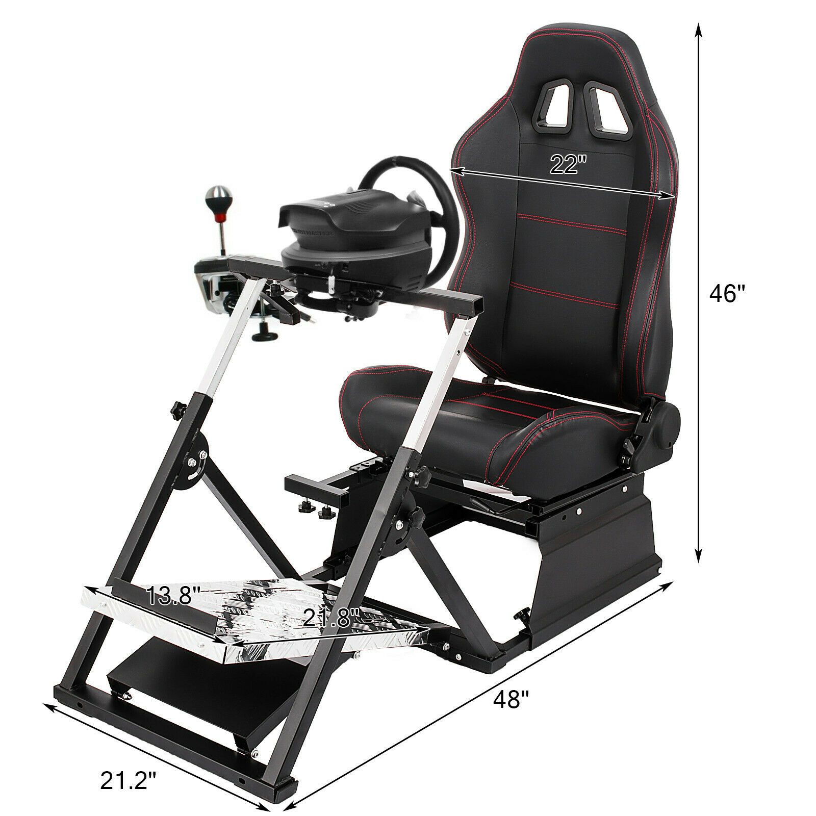 VEVOR Racing Simulator Cockpit Gaming Chair With Stand Height Adjustable Stretchable