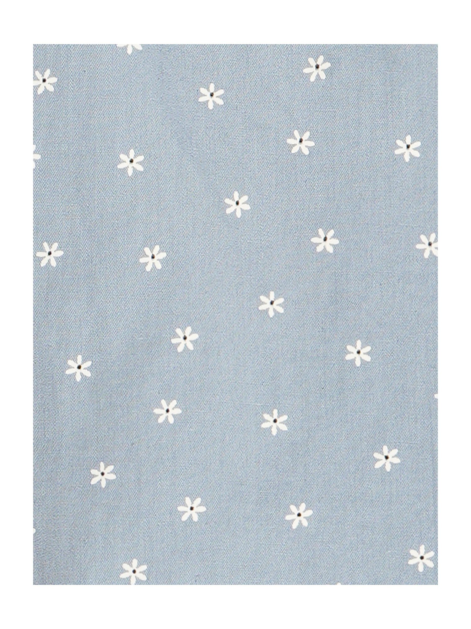 Budding Bees Kids Blue Floral Print Full Sleeves Top