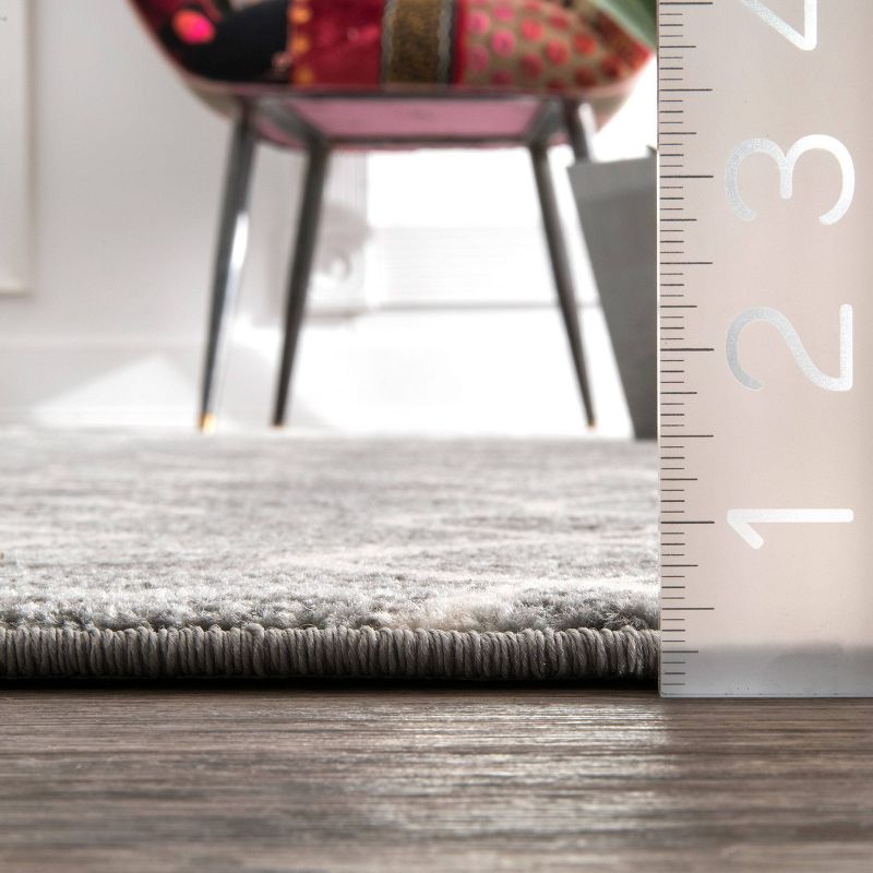 Sterling Gray Solid Loomed Area Rug - (4'x6') - nuLOOM