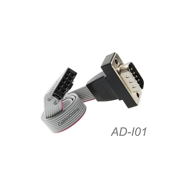 DB9 Male to 10Pin 2x5 IDC Female Motherboard Header RS232 Serial Adapter Cable ADI01