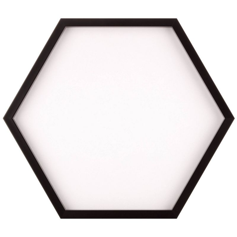 3pc Hexagon Dry Erase Chalkboard/Pinboard Wall Organizer Set Black - Gallery Solutions