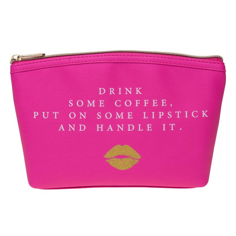 Ruby + Cash Zip Cosmetic Pouch - Drink Some Coffee